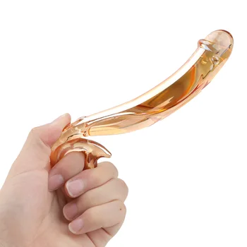 Zlaté Skleněné Dildo umělý Penis Transparant Crystal Kohout Zadek Anální Plug Sexuální Hračky pro Ženy, Vagina, Masáže, Ženské Masturbace