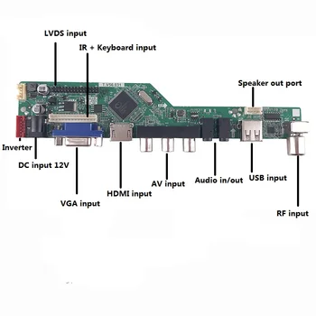 Kit pro B101AW03 V0/V1 1024x600 40pin LCD Řadič Doard AV TV HDMI Panelu Dálkového USB, VGA LED LVDS Displej Audio Monitor
