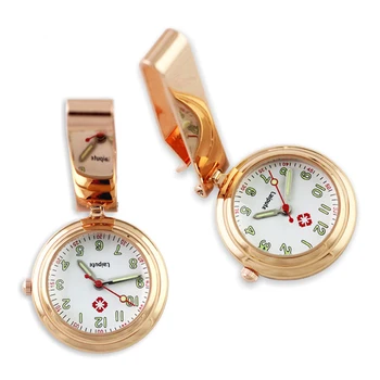Klasické FOB kapesní hodinky s klipem sestra hodinky vodotěsné silver rose gold klopě lékařské dárek pro nemocnice, lékaře, dropshipping