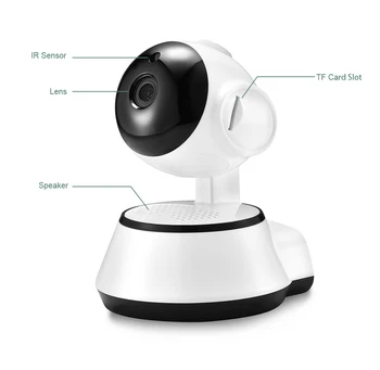 BESDER Domácí Bezpečnostní IP Kamera Wi-Fi Wireless Mini Síťová bezpečnostní Kamera Wifi 720P Noční Vidění CCTV Kamera Baby Monitor