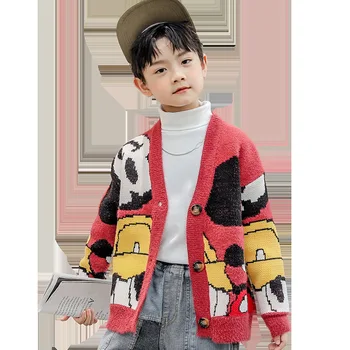 Chlapecké podzimní a zimní svetr 2020 nový korejský styl dětské oblečení 4-14 let starý pletený svetr módní kabát