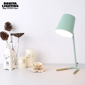 Nordic Macaron čtení stolní svítidlo Candy barva úhel nastavitelný LED stolní lampy pro ložnice