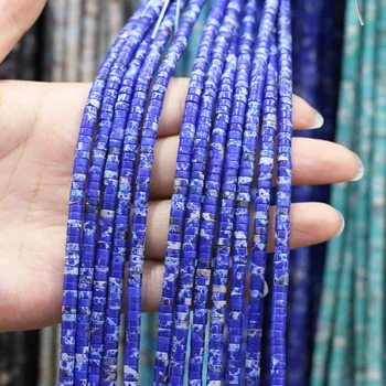 2020 Přírodního kamene achát crystal Sloupec tvar rozptýlené korálky řetězec kouzlo pro DIY náhrdelník náramek příslušenství 2x4 mm