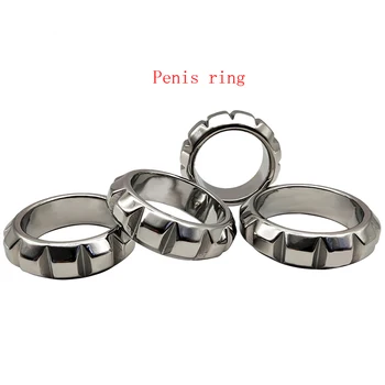 FRRK Penis kroužek Zpoždění prsten Dekorativní kroužek Ochranný penis prsten z Nerezové oceli pás Cudnosti Sex hračka