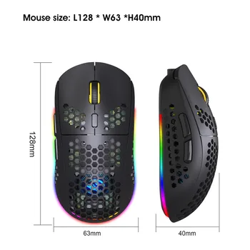 3 Režimy 2,4 G Bezdrátové Herní Bluetooth 3.0/5.0 3600dpi Nastavitelný Gaming Mouse Ergonomický Přenosný Počítač Tichý Pc Laptop