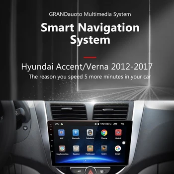 GRAND 2 Din Android Auto Rádio Pro Hyundai Solaris Verna Přízvuk 2011 2012 2013 -2016 GPS Navigace Multimediální Přehrávač Videa