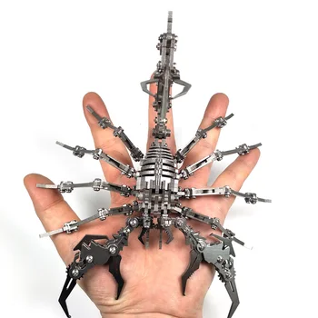 Nový Hot Puzzle Král Škorpion 3D z Nerezové Oceli DIY Smontované Odnímatelné Model Puzzle Ozdoby