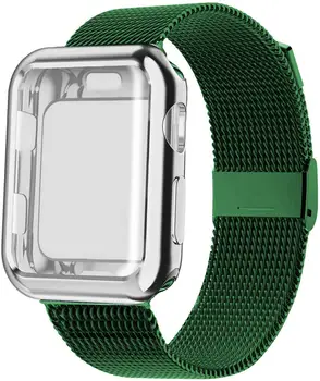 Popruh Pro Apple Watch band 40 mm 44 mm 38 mm 42 mm Pozlacené Pouzdro+Kovový Pásek z Nerezové Oceli Náramek iWatch Série 6 SE 5 4 3 42 44 mm