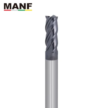 MANF Mill Cutter HRC50 4 Flut 4mm 6mm 8mm 100L 150L Dlouhý Konec Mlýn Solid Carbide Endmills Karbid Wolframu Tyče Pro frézovací