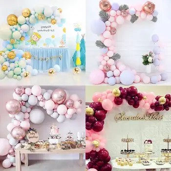 PATIMATE Macaron Balón Arch Kit Narozeniny Balónky, Dekorace Svatební Babyshower Výročí Zásoby Strany Balóny Příslušenství