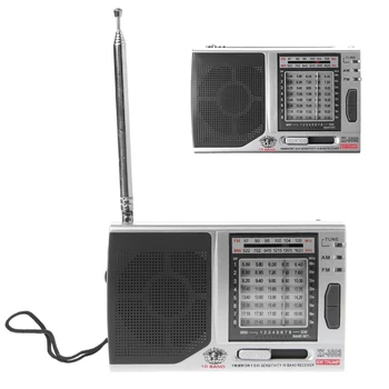 KK-9803 FM/MW/SW1-8 Plných 10 Pásmový Hi-Citlivost Rádiového Přijímače S Skládací Stojánek