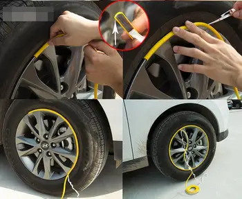 Adeeing 8 m Auto Samolepky Rroll Auto Wheel Hub Ozdobou Článku Chránit Samolepky pro Univerzální Použití, Snadná instalace