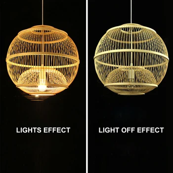 Arturesthome Moderní Přívěsek světla, Bambusové lampy Pro obývací pokoj Restaurace Ratanový světlo kuchyň světlo lampy svítidla visí