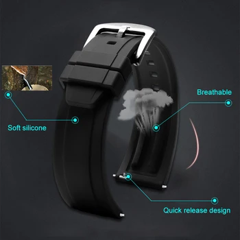Univerzální silikonové hodinky popruh 20 /22mm Pro HuaWei GT2 42 mm 46 mm Pro Samsung Galaxy Watch 42 mm 46 mm Pro Samsung Gear S2 S3