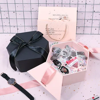 Černá růžová High grade candy papír balicí dárkový box коробка упаковка dárky k narozeninám šperky kosmetika dárkové tašky коробка картон